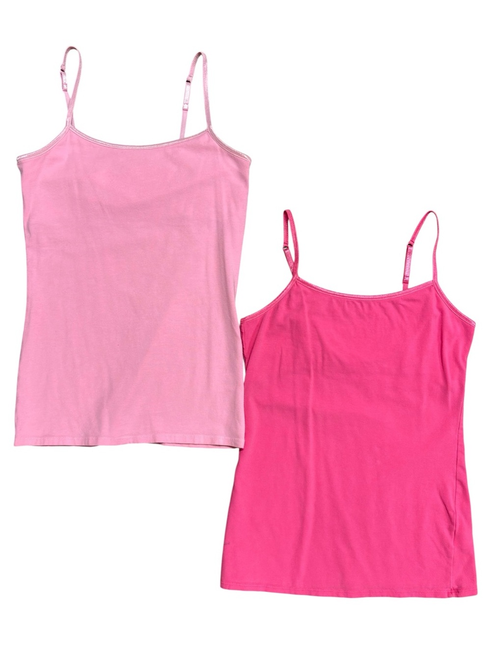 So | Set of 2 Y2K Pink Layering Camis with Built In Shelf Bras - Picture 2 of 5